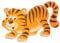 Apalis Fenstersticker Fensterfolie Tiger Fensterbilder HxB: 21 x 30cm