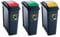 Wham 25L Slimline Home Office Trash Plastic Recycling Bin 3 Piece Set - Red/Green/Yellow