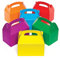 Baker Ross AG745 Bunte Party-Geschenkschachteln für Kinder zum Basteln, Dekorieren und Füllen (6 Stück), Sortiert, 15.5cm x 8.5cm x 9cm, Blau, Gelb, Rot, Grün, Orange, Violett