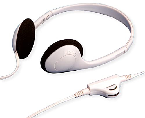 VALUE Stereo Kopfhörer mit Lautstärkeregler, grau