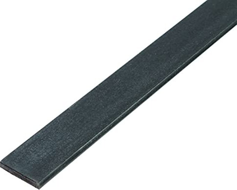 Alberts 432584 Perfil lleno plano, Acero, 1000 x 15 x 5 mm