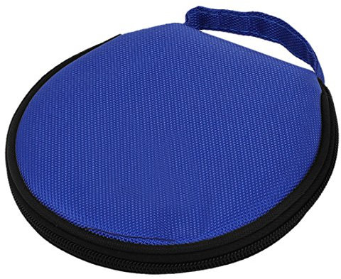 Zippered 20 Slots CD DVD VCD Wallet Holder Storage Case Organizer Blue