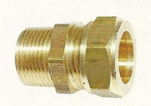 'Bague de serrage en MS Raccord union droit transition AG pour tube tuyau en cuivre et acier inoxydable ø 18 mm x 3/4 filetage extérieur Cylindrique