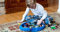 Hivel Tragbar Spielzeug Speicher Tasche Aufraumsack Aufbewahrung Beutel Spielzeugaufbewahrung Spieldecke fur Lego,Kinder Kleine Durchmesser 45cm - Blau