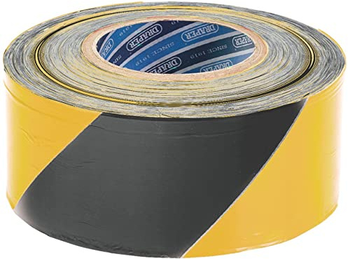 Draper 69009 Cordon, 72 mm x 500 m, yellow-black