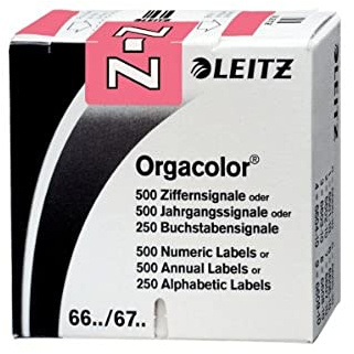 Leitz 66351000 Orgacolor Buchstabensignal Z, 250 Stück, rosa