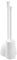iDesign Una Toilet Brush Holder with Plunger, Plastic Toilet Brush and Plunger Set, White