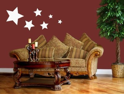 10x weiße Sterne Aufkleber, Mix-Set, Fensterdekoration zu Weihnachten Fensterbild / Fensteraufkleber, Wandtattoo Deko Sticker, Autoaufkleber, Weihnachtsdekoration, Schaufenster In- und Outdoor 62s1, weiss