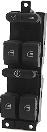 sourcing map Fahrerseitiger Hauptfensterheberschalter Fensterheber Schalter Taste für 98–05 für VW Golf Jetta Passat B5 1J4 959 857 B