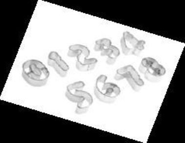 Cookie cutters Numbers 9 pcs S/S Guaranteed quality