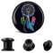 Chic-Net Schraub Plug Acryl Traumfänger schwarz Leuchtend Tunnel Expander Piercing Ohrschmuck 16 mm