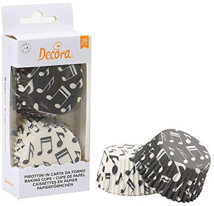 Decora 0339849 PAPIERFÖRMCHEN MUSIKNOTEN 50 X 32 MM 36ST