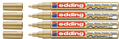 Edding 751 Lackmarker M Spitze (4er Pack, gold)