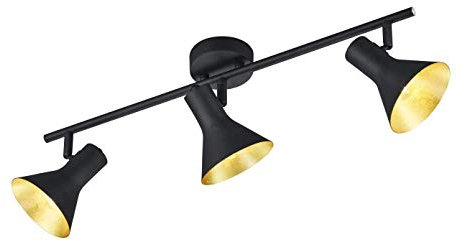 RL LIVE YOUR LIGHT Reality Leuchten R80163002 Spotleuchte, Metall, schwarz/gold