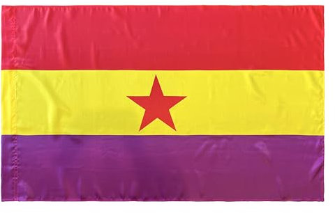 Durabol Bandera de Republica Española Con Estrella 150 x 90 cm Satén Flag
