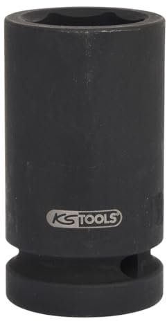 KS Tools 515.1870 - Douille longue à chocs 6 pans 1 - 70mm - En Chrome Molybdène - Tête brunie - Uniquement pour utilisation à chocs