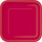 Unique Party - 31502 - Paquet de 16 Assiettes Carrées en Carton - 18 cm - Rouge