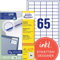 AVERY Zweckform 3666-200 Universal Etiketten (13.000 plus 1.300 Klebeetiketten extra, 38x21,2mm auf A4, Papier matt, individuell bedruckbar, selbstklebende Aufkleber mit ultragrip) 220 Blatt, weiß