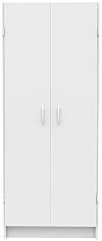 ClosetMaid Pantry Cabinet Cupboard with 2 Doors, Adjustable Shelves, Standing, Storage for Kitchen, Laundry or Utility Room, White