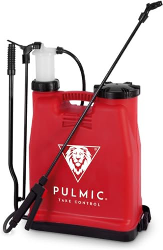 Pulmic Raptor 12 Pulverizador Manual Hidráulico. Mochila Pulverizadora Profesional de 12L. Sulfatadora Manual de Alta Presión. Boquilla Regulable para Herbicidas y Fungicidas.
