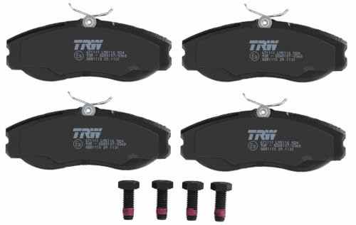 TRW GDB1113 Brake Pad Set of 4 Compatible for Nissan Terrano MK II (R20) 1992-2007 Front Axle and Other Vehicles