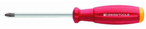 PB Swiss Tools PH Kreuzschlitz Schraubendreher PB 8190 | 100% Swiss Made | einzelner Schraubenzieher für Philipps-Schrauben, Rot