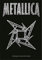Metallica Fahne, Schwarz/Weiß, Ninja Logo, 110 x 75 cm, Polyester, Wandmontage, Grüße