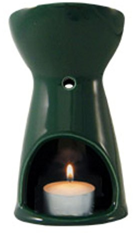Absolute Aromas Ceramic Green Oil Burner - to use with tealight candle for essential oils