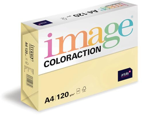 Image Coloraction Desert - farbiges Kopierpapier - DIN A4, 210 x 297 mm, 120 g/m² - buntes, holzfreies Druckerpapier für Kopierer - 250 Blatt - Gelb