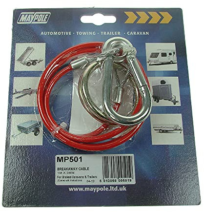 Maypole MP501 - Cavo Breakaway in PVC, 1 m x Ø 3 mm, Colore: Rosso