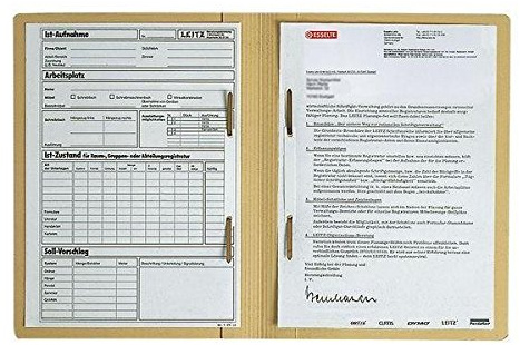 LEITZ Zweifalzhefter, DIN A4, Manilakarton, chamois