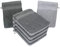 Betz 10 Stück Waschhandschuhe Premium 100% Baumwolle Waschlappen Set 16x21 cm Farbe anthrazit und Silbergrau