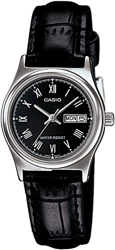 Casio Woman LTP+V006L.1B Japanese Quartz Watch 26mm, Black, PEQUEÑO, Stripes