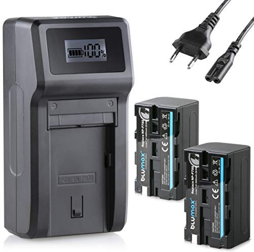 Blumax 2X Akku NP-F750 4000mAh + Turbo-Ladegerät