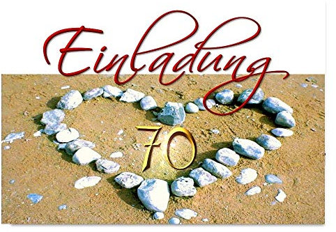 DigitalOase 2 Einladungskarten 70. Geburtstag MIT INNENTEXT Geburtstagskarten 2 Klappkarten 2 Kuverts Format DIN A6# VALSAND