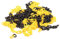 Perel Absperrkette zum Markieren, Absichern oder Absperren von Gefahrenzonen, Baustellen, Bereichen und Wegen, Innen- und Außenbereich, Kunststoff, Schwarz/Gelb, 10 m, 6 mm