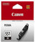 Canon Tintenpatrone CLI-551 BK schwarz black - 7 ml für PIXMA Drucker ORIGINAL