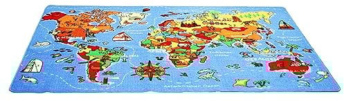 EDUPLAY 110-185 Spielteppich 'Welt', 140x200cm, bunt (1 Stück)