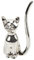 Unbekannt Katze Schmuck Ring Halter, Metall silber Finish Organizer stehen – Box