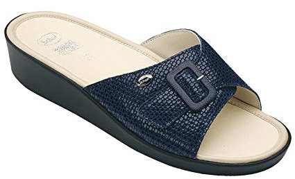 Scholl Size 39 Navy Blue Memory Cushion Mango Women's Sandals