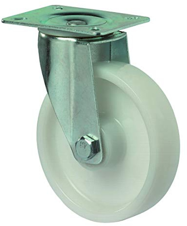 Schwerlast-Lenkrolle D.100mm Trgf.350kg Ku.Platte L105xB85mm BS ROLLEN
