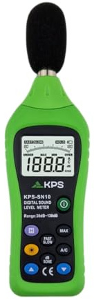 KPS -SN10 Sonometro Digitale Tipo II Misuratore di Suono 30-130dB Campionamento 2 volte al secondo Frequenze tra 3Khz-8Hz