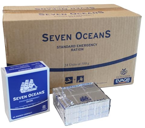 2 Month Survival Food Pack 24 x 500g Long Life Biscuit Rations 60,000 KCalories