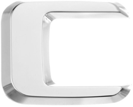 Luxbling Auto Chrom 3D Buchstabe - silber - C