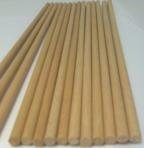Hardwood dowels 10 lengths per pack 9mm diameter, 300mm long