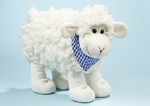 EBO 30106 - Schaf Wuschel mit Halstuch. 25 cm, stehend, weiß