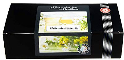 Schrader | Kräutertee Pfefferminzblätter | Bio-Qualität | 25 Pyramiden-Teeaufgussbeutel je 2g | 50g