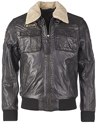 MUSTANG Herren Lederblouson Karlstad Dark Brown XL