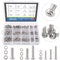 Glarks Assortiment de 510 vis à tête cylindrique en acier inoxydable, écrous de verrouillage et rondelles plates