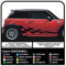 Seitenaufkleber Mini Grafik kariert Auto Vinyl Klebestreifen (SCHWARZ)